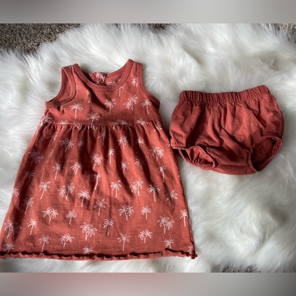 Little Co. by Lauren Conrad Organic Cotton Palm Tree Tank Dress & Bloomers 18M - Picture 4 of 5